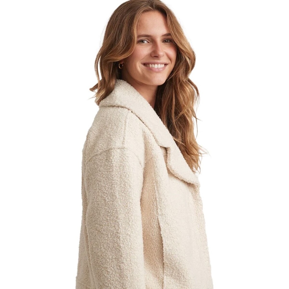 NWT Marine Layer Women’s Quebec Sherpa Jacket, Antique White, Size Large - Picture 3 of 13